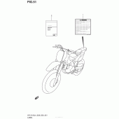 Схема узла: Информационные наклейки (Dr-Z125Ll4 E28) для Suzuki DR-Z125 DR-Z125L