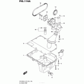 Схема вузла: Насос масляний & Піддон для Suzuki GSX-R600