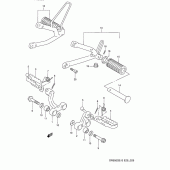 Схема вузла: Підніжки для Suzuki DR650 DR650S