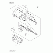 Схема узла: Задний тормозной суппорт (An650al1 e2) для Suzuki AN650 Burgman (EU analogue of SkyWave)