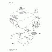 Схема вузла: Паливний бак (Vz800L4 E33) для Suzuki VZ800 Boulevard M50