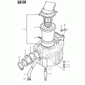 Схема узла: Воздушный фильтр для Suzuki DR400