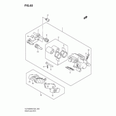 Схема вузла: Задній гальмівний супорт для Suzuki VLR1800 Intruder C1800R/ Boulevard C109R