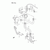 Схема вузла: Система індукції повітря (Model k/l/m/n/p/r e18, model m/n e39) для Suzuki GSX1100