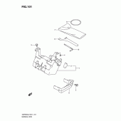 Схема узла: Бардачок & Инструмент (Gsf650al2 e21) для Suzuki GSF650 Bandit S