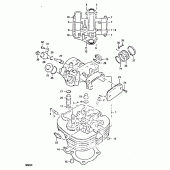 Схема вузла: Головка циліндра для Suzuki DR400