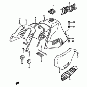 Схема вузла: Паливний бак (Model r) для Suzuki DR650 DR650R