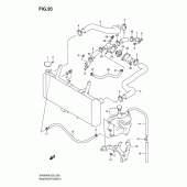 Схема узла: Патрубок системы охлаждения для Suzuki SV650