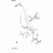 Схема узла: Тормозной шланг для Suzuki UH125 Burgman