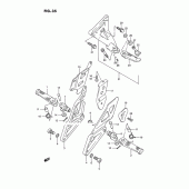 Схема вузла: Підніжки для Suzuki GSX-R750