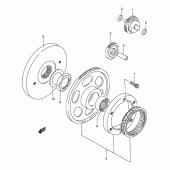 Схема узла: Привод стартера для Suzuki LS650 Savage