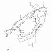 Схема вузла: Бічні панелі (Gsf600w/uw) для Suzuki GSF600 Bandit S