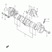 Схема вузла: Передній гальмівний супорт для Suzuki VS600 Intruder 600