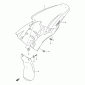 Схема вузла: Заднє крило (Model k3) для Suzuki DR-Z125 DR-Z125