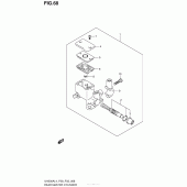 Схема вузла: Задній гальмівний циліндр Suzuki UH200 Burgman