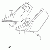 Схема вузла: Бічні панелі (P9) для Suzuki TS125