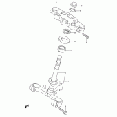 Схема узла: Рулевая траверса для Suzuki GSX750 Katana
