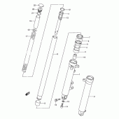 Схема узла: Передняя вилка (Model k/l/m) для Suzuki GS500