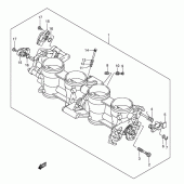Схема вузла: Дросельна заслінка для Suzuki GSX-R600