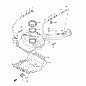 Схема вузла: Паливний бак для Suzuki AN650 Burgman (EU analogue of SkyWave)