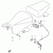 Схема узла: Сиденье (Model k3) для Suzuki SV650