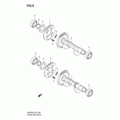 Схема вузла: Балансувальний вал для Suzuki AN650 Burgman (EU analogue of SkyWave)
