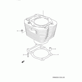 Схема вузла: Циліндр для Suzuki DR650 DR650SE