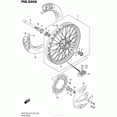 Схема вузла: Переднє колесо Suzuki RM-Z250