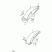 Схема вузла: Заднє крило для Suzuki RM100