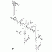 Схема вузла: Передній гальмівний шланг для Suzuki RF600