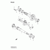 Схема вузла: Трансмісія для Suzuki AN400 Burgman (EU analogue of SkyWave)