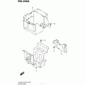 Схема вузла: Кріплення акумулятора Suzuki VL1500 Boulevard C90T