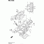Схема вузла: Головка циліндра для Suzuki DR200 DR200S