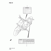 Схема узла: Информационные наклейки (Vz800uel1 e19) для Suzuki VZ800 Intruder M800/ Boulevard M50