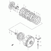 Схема вузла: Зчеплення для Suzuki TS125