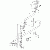 Схема вузла: Задній гальмівний циліндр для Suzuki RMX250