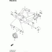 Схема вузла: Задній важіль (маятник) для Suzuki VL1500 Boulevard C90 BOSS