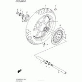 Схема вузла: Переднє колесо Suzuki VL1500 Boulevard C90 BOSS