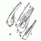 Схема вузла: Бічні панелі для Suzuki DR800