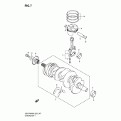 Схема узла: Коленчатый вал & Поршень для Suzuki GSX-R600