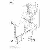 Схема вузла: Головний циліндр зчеплення (Sv1000sk6/s1k6/s2k6/sk7/s2k7) для Suzuki SV1000