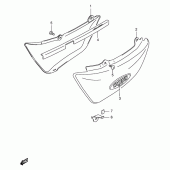 Схема вузла: Бічні панелі (Model w/x/y/k1) для Suzuki VS1400 Intruder 1400