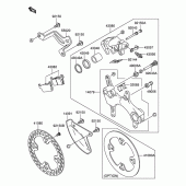Схема вузла: Заднє гальмо для Suzuki RM-Z250