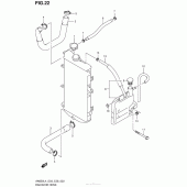 Схема вузла: Патрубок системи охолодження для Suzuki AN650 Burgman (EU analogue of SkyWave)