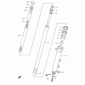 Схема узла: Передняя вилка (Model j) для Suzuki GSX600 Katana