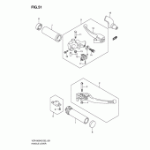 Схема вузла: Ручки керма для Suzuki VZR1800 Intruder M1800R/Boulevard M109R