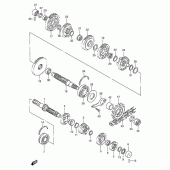 Схема вузла: Трансмісія для Suzuki GSX-R600