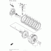 Схема узла: Сцепление для Suzuki DR-Z125 DR-Z125