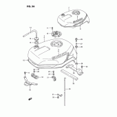 Схема вузла: Паливний бак (Model n) для Suzuki GSX-R750