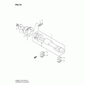 Схема вузла: Колінчастий вал & Поршень & Балансувальний вал Suzuki GS500